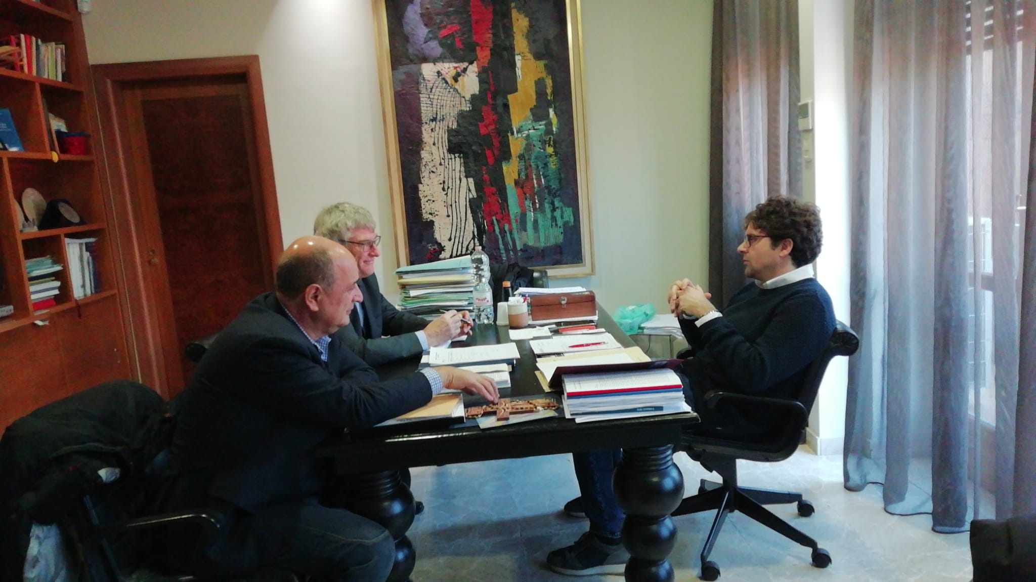 da sinistra Giuseppe Torzi (direttore Dipartimento prevenzione Asl), Thomas Schael e Francesco Menna