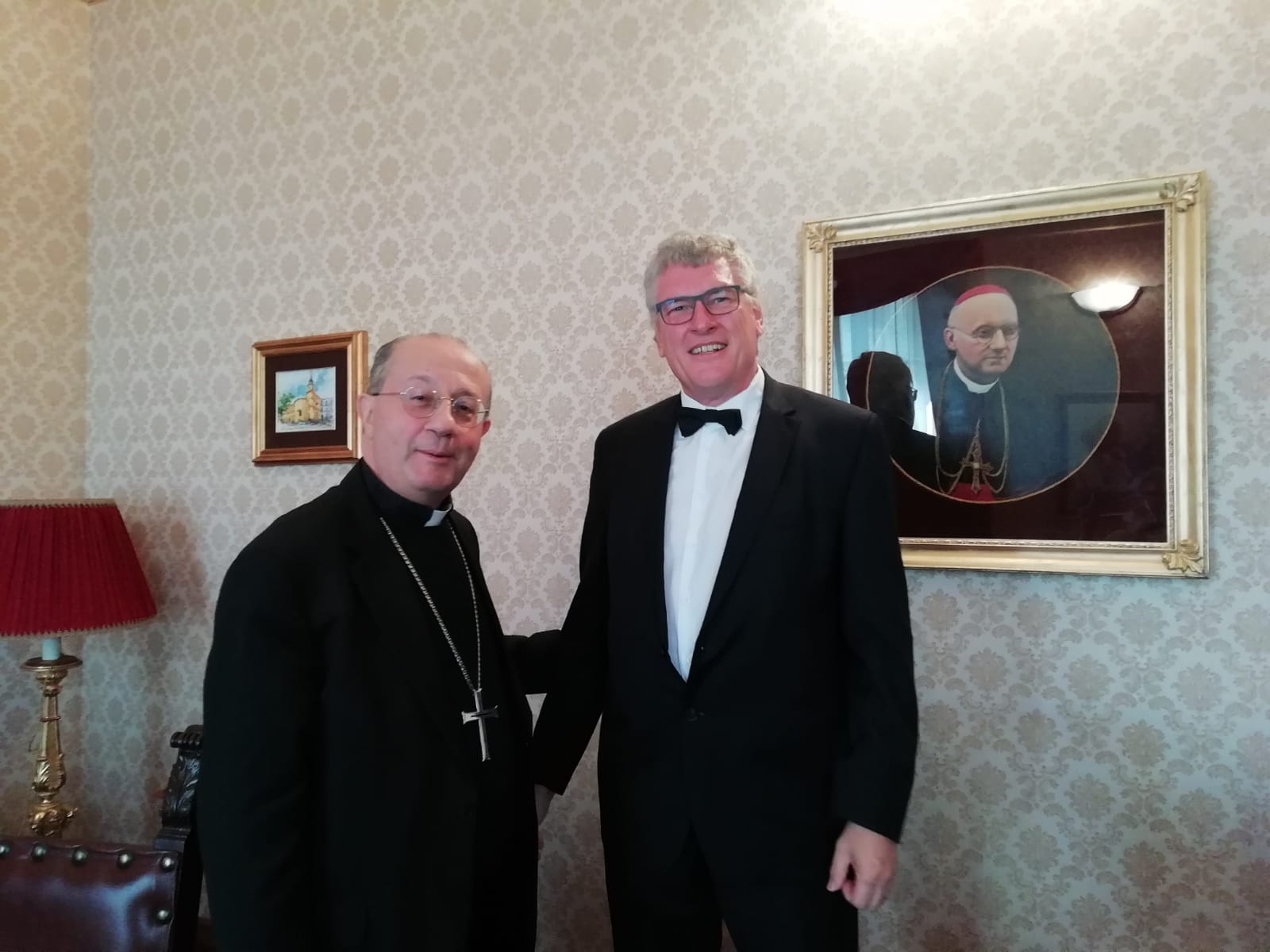 Thomas Schael in visita da Monsignor Bruno Forte