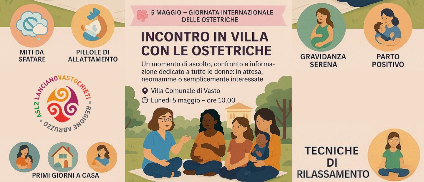"Con le donne, per le donne", ostetriche in Villa a Vasto il 5 maggio 2025