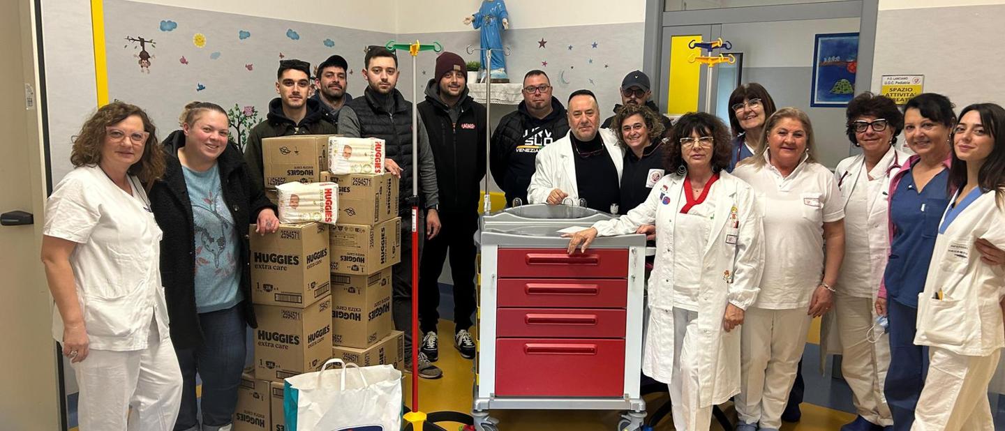 Lanciano, donazioni alla pediatria: seggioloni, carrello urgenze e forniture per i piccoli pazienti