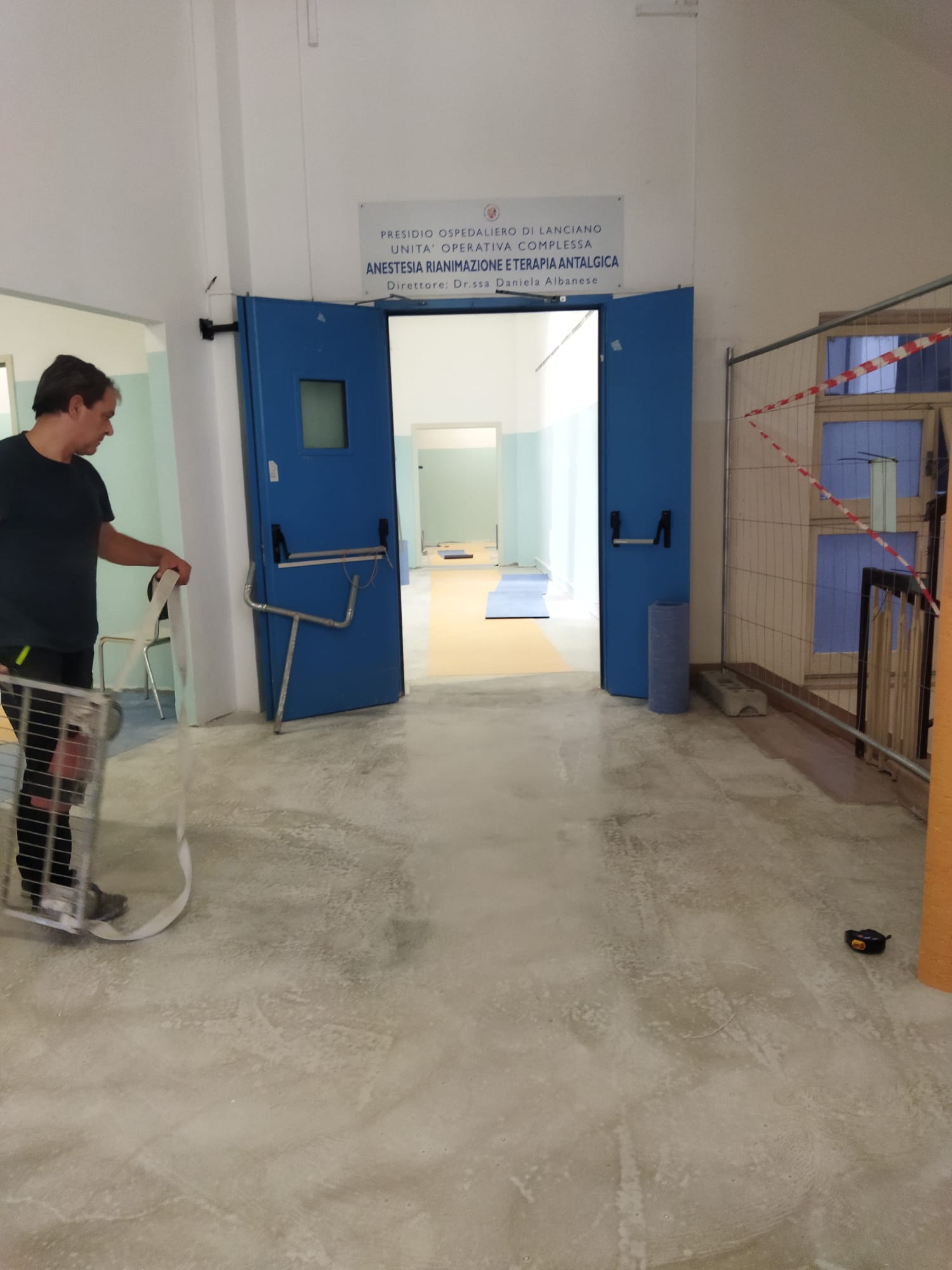 Ultimi giorni di lavori in rianimazione nell'ospedale di Lanciano, rispettati i tempi per la rimozione dell'amianto