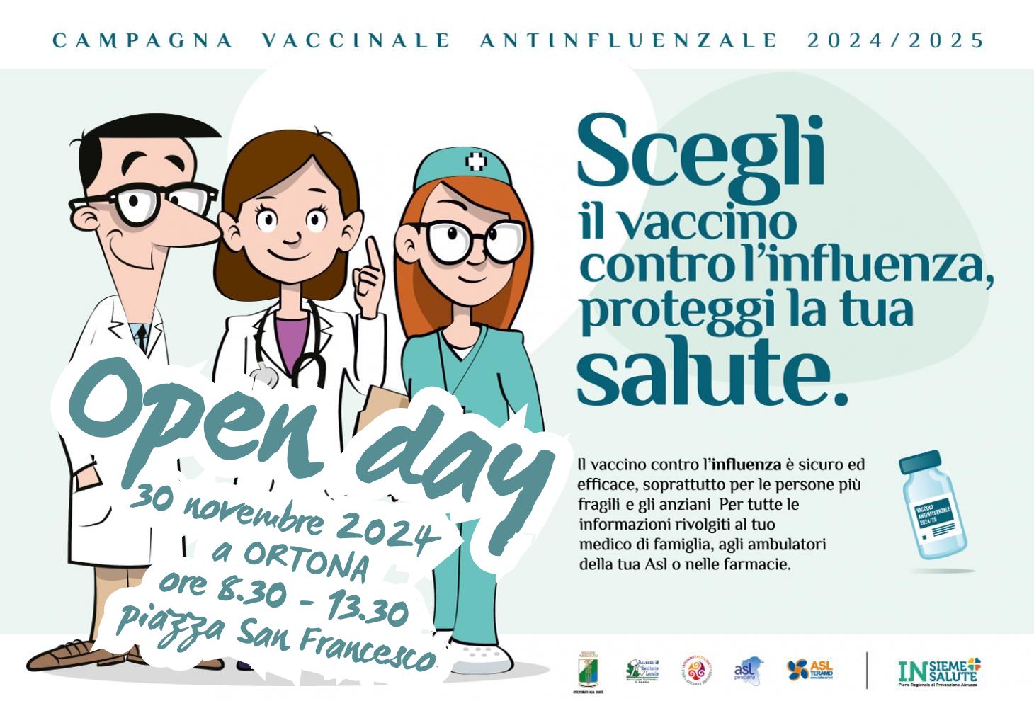 Open day vaccinazioni a Ortona sabato 30 novembre 2024