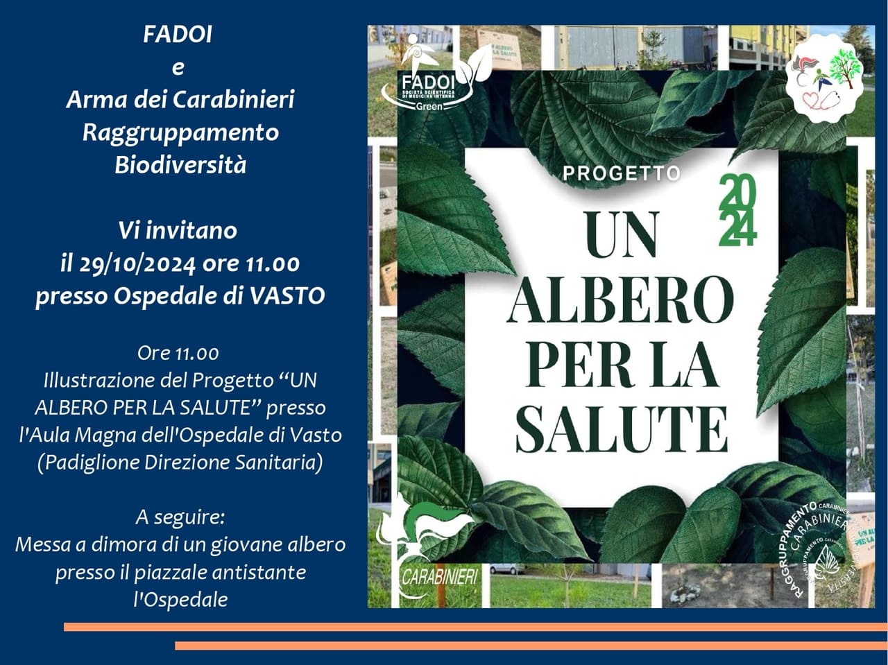 Un albero per la salute - Vasto, 29 ottobre 2024, ore 11